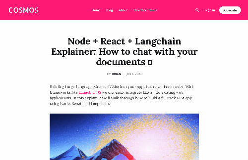 startuptile Langchain and Node and React Explainer-