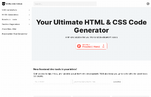 startuptile htmlcss.tools-Your Ultimate HTML & CSS Code Generator