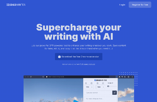 startuptile EdgeWriter-Supercharge your writing with our AI web extension.
