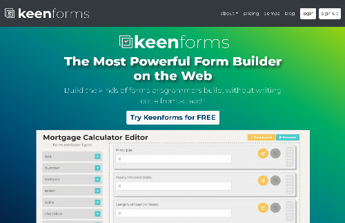 startuptile Keenforms-Form builder plus no code rules engine