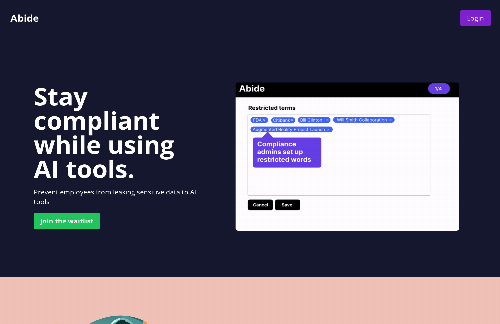 startuptile Abide – Prevent employees from leaking API keys/NDA data to AI tools-