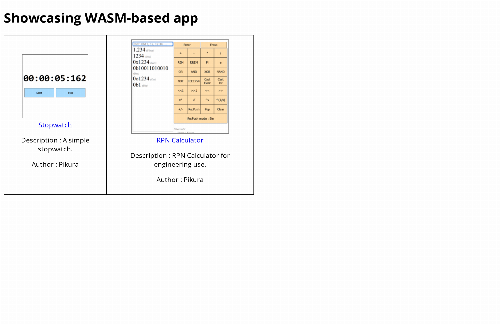 startuptile RPN and Stopwatch in WASM-