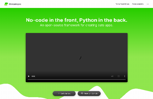 startuptile No-code in the front, Python in the back data apps – Streamsync-