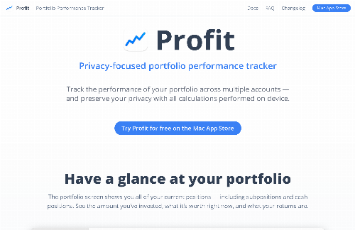 startuptile Profit – Portfolio Performance Tracker for macOS and iOS-