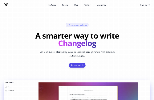 startuptile Volterra.app-A smarter way to write Changelog