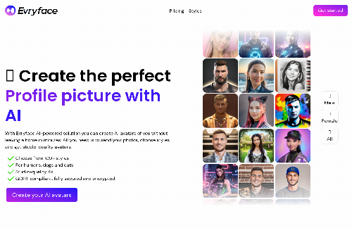 startuptile Evryface-create professional photos avatars and headshots 