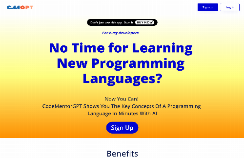 startuptile CodeMentorGPT – Tool to help busy programmers to learn new languages-