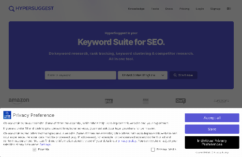 startuptile HyperSuggest-Advanced Keyword Research Tool for SEOs & Content Writers