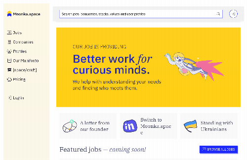 startuptile Moonka.space – better jobs for curious minds-