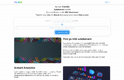 startuptile Yo.link – Subdomain based URL shortener-