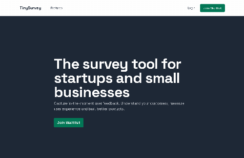 startuptile TinySurvey-Capture customer feedback with in-the-moment surveys.