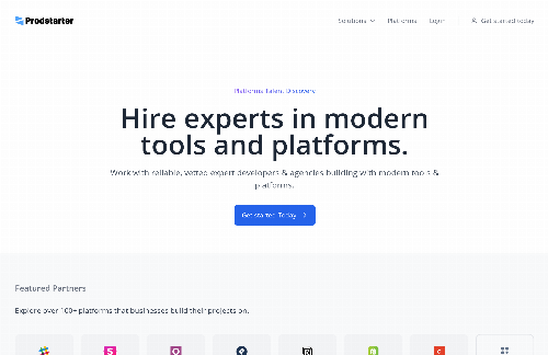 startuptile Prodstarter-A platform to hire experts in modern tools and platforms