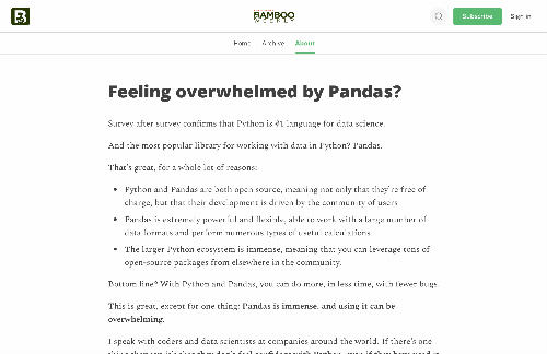 startuptile Bamboo Weekly – Pandas exercises based on current events-