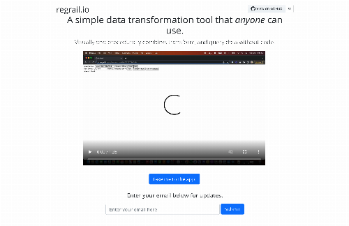 startuptile Regrail – Open-Source, Visual Data Transformation and Querying Tool-