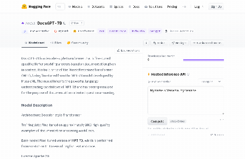 startuptile DocsGPT-7B – purpose optimised and finetuned model for documentation QA-