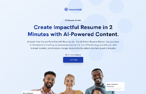 startuptile ResumeLab AI-An AI based resume builder help create resume in 2 minutes