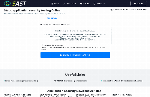 startuptile Online SAST-APT testing tool