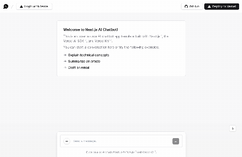 startuptile Next.js AI Chatbot Template by Vercel Labs-