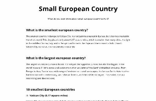 startuptile Small European Country – the smallest project I published in a decade-