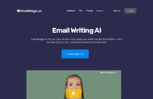 startuptile EmailMagic AI-EmailMagic is the AI assistant that helps you write emails 10x f