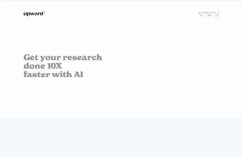 startuptile Upword-AI-powered research assistant for knowledge workers