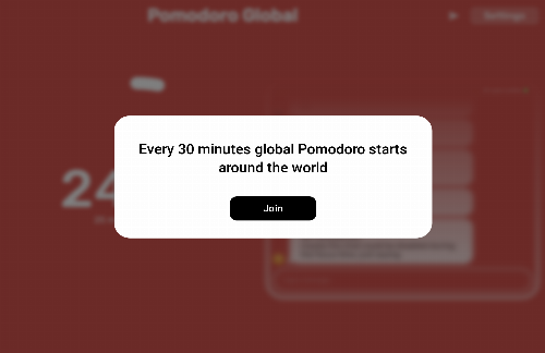 startuptile Global Pomodoro every 30 minutes-