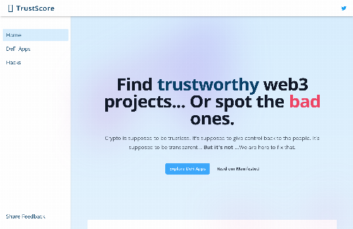 startuptile TrustScore-Find trustworthy web3 projects... Or spot the bad ones.