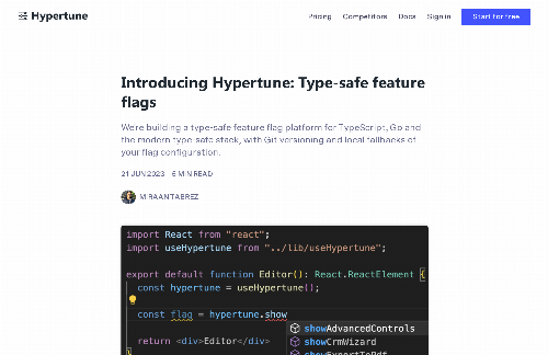 startuptile Type-safe feature flags with Git versioning, local fallbacks, GraphQL-