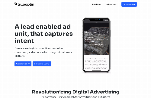 startuptile Trueoptin-Lead Enabled Ad Unit