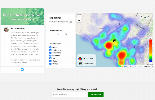 startuptile A map with the best location for your hotel or Airbnb-