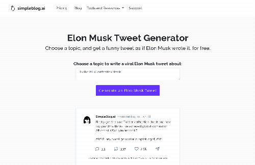 startuptile I built a free tool that helps write funny viral tweets like Elon Musk-