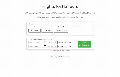 startuptile Flights for Flaneurs-