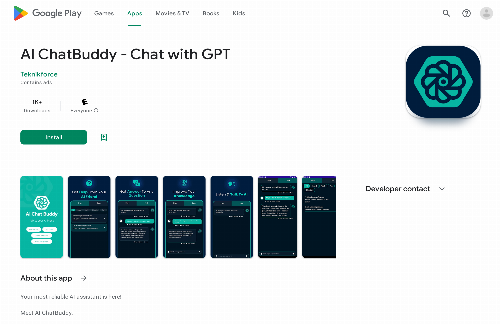 startuptile AI ChatBuddy-Mobile app to chat with AI and generate images.