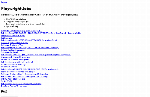 startuptile Built a QA job board ONLY for companies using playwright/test-