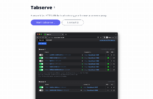 startuptile Tabserve.dev – A HTTPS url for localhost using only the browser-