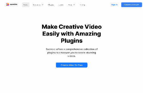 startuptile Ssemble-Online Video Editor with AI Plugins