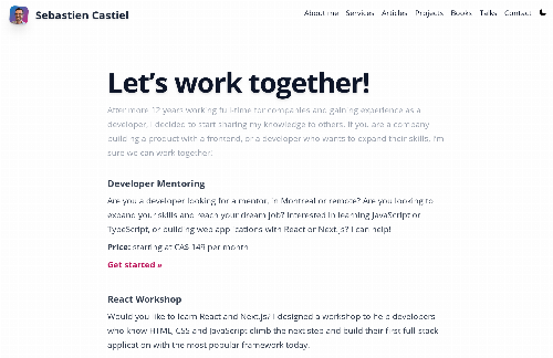startuptile Sebastien Castiel-Mentoring and training services for developers