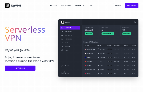 startuptile Serverless VPN, pay as you go, unlimited devices, no subscriptions-