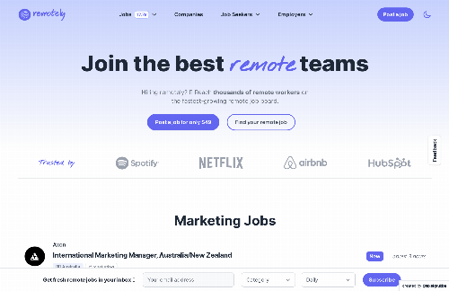 startuptile I built an aggregator for all remote startup roles-