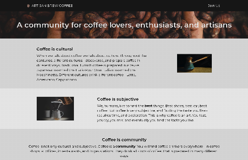 startuptile Artisan Brew Coffee-A community for coffee brewing artisans