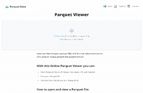 startuptile I built a tool to view and filter Parquet files-