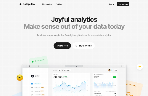 startuptile DataPulse.app-Simple fun & lightweight web analytics solution