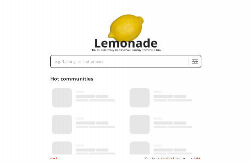 startuptile Lemonade – a stupid simple Lemmy community browser-