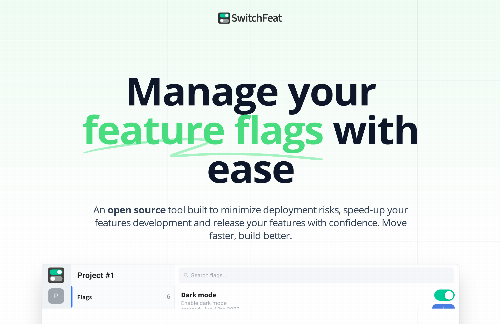 startuptile SwitchFeat – An open source feature flags and A/B testing platform-