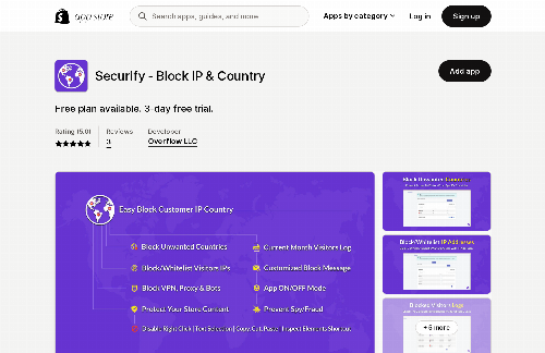 startuptile Securify – Block IP & Countries For Shopify Stores-