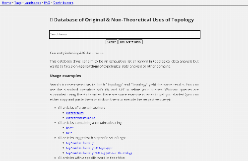 startuptile Donut: Database of Original and Non-Theoretical Uses of Topology-