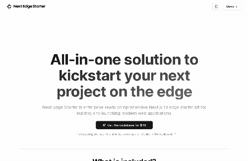 startuptile Next Edge Starter-All-in-one solution to kickstart your next project