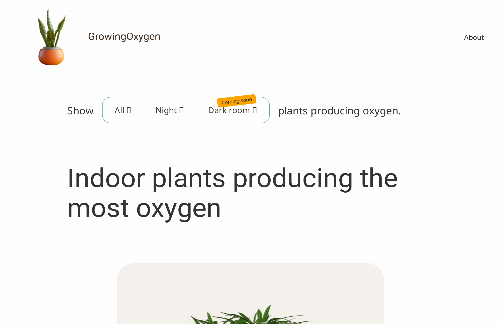 startuptile Growing Oxygen-Find how much oxygen does indoor plant produce. Offset CO2