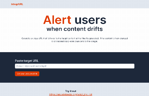 startuptile IntegrURL – protect your external links from content drift-