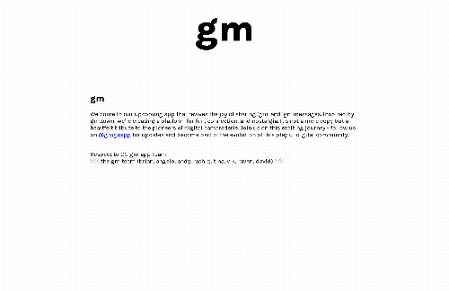 startuptile GMGN App-app for sending GMs and GNs to your frens